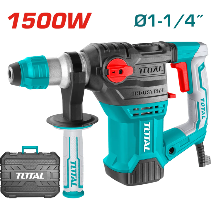 TALADRO ROTOMARTILLO SDS PLUS 1500W INDUSTRIAL TOTAL